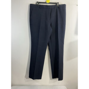 Womans Ann Taylor Sophia Size 16 Midrise Navy Dress Pants NWT